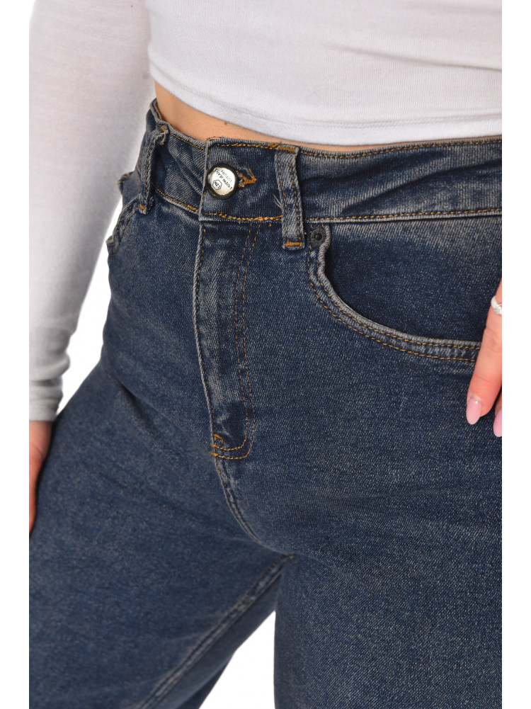Джинсы женские однотонные тёмно-синего цвета 00423 210754C
