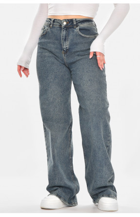 Джинсы женские однотонные тёмно-зеленого цвета 00423 210755C