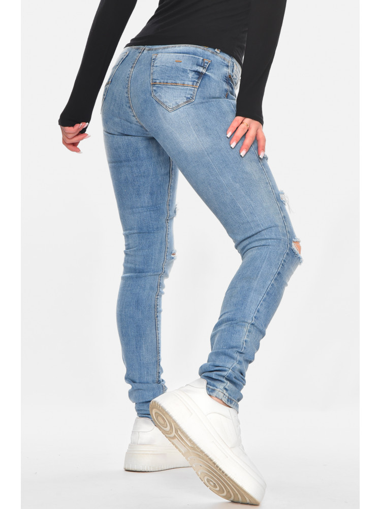 Джинсы женские однотонные синего цвета 7333 210756C