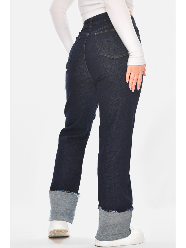 Джинсы женские однотонные тёмно-синего цвета 00434 210757C