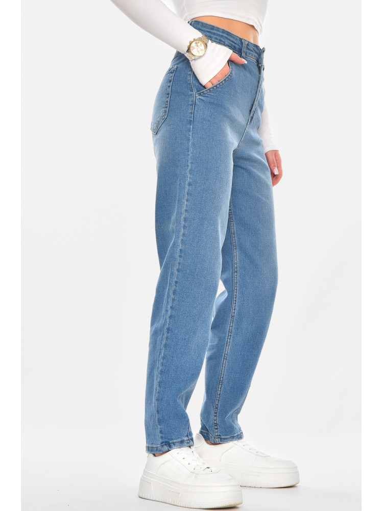 Джинсы женские однотонные светло-синего цвета 1999 210758C