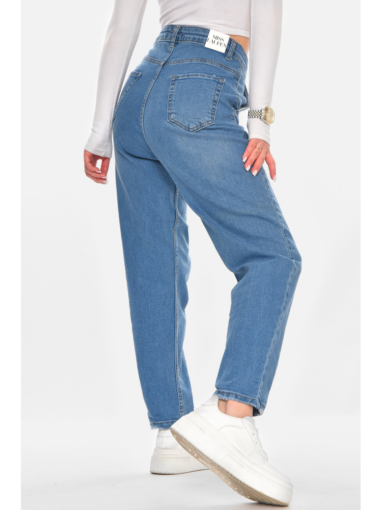 Джинсы женские однотонные светло-синего цвета 1999 210758C