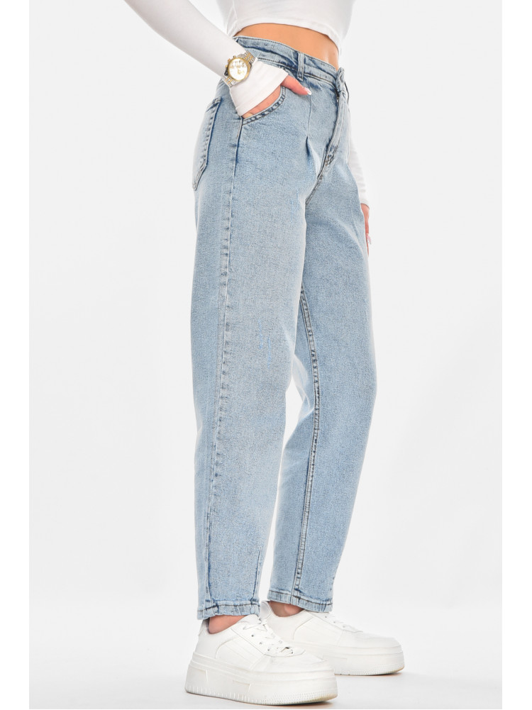 Джинсы женские однотонные голубого цвета 1993 210761C
