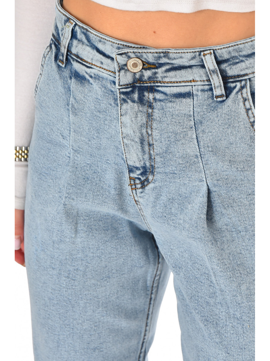 Джинсы женские однотонные голубого цвета 1993 210761C