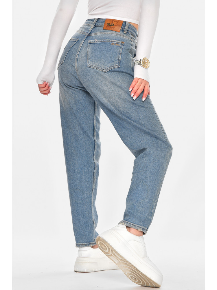 Джинсы женские однотонные светло-синего цвета 1007 210764C