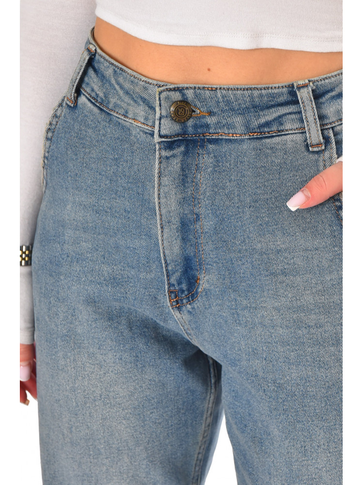 Джинсы женские однотонные светло-синего цвета 1007 210764C