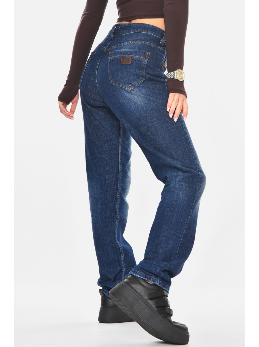 Джинсы женские однотонные синего цвета 840 210765C