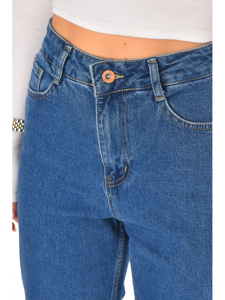Джинсы женские однотонные синего цвета 0154 210766C