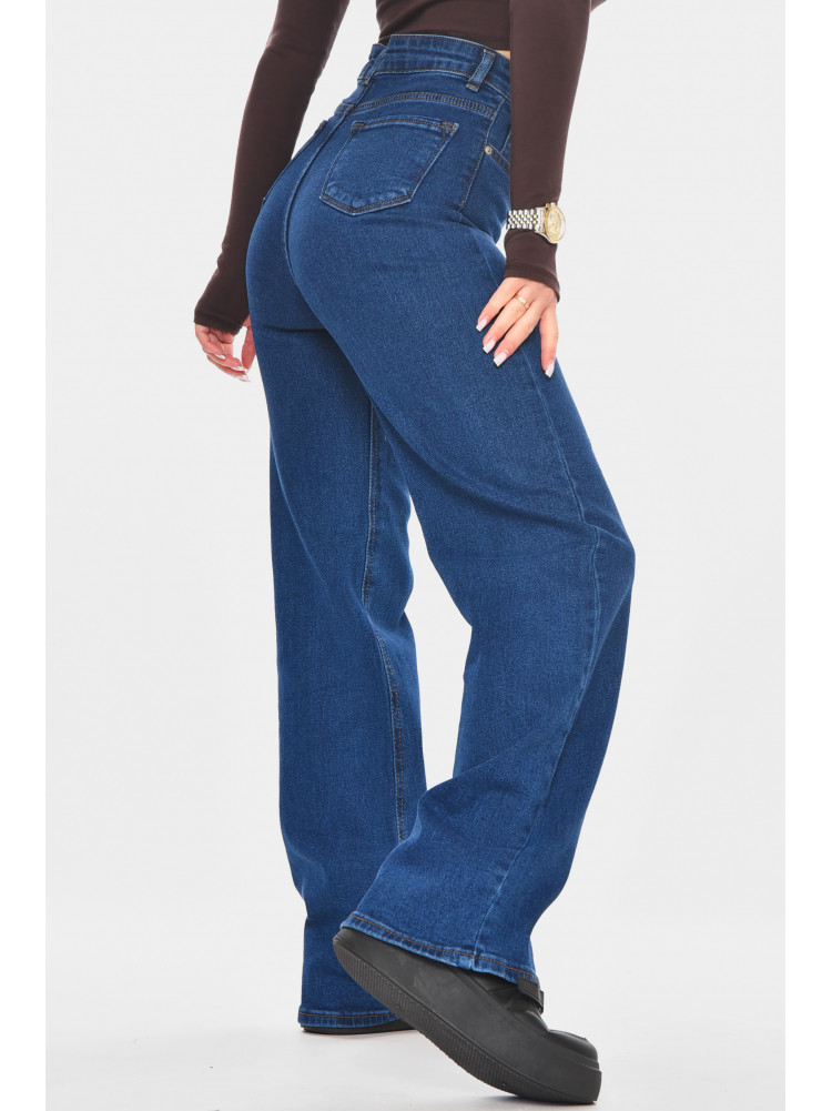 Джинсы женские однотонные синего цвета 1037 210767C
