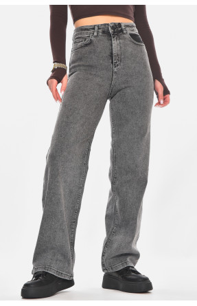 Джинсы женские однотонные серого цвета 1037 210769C