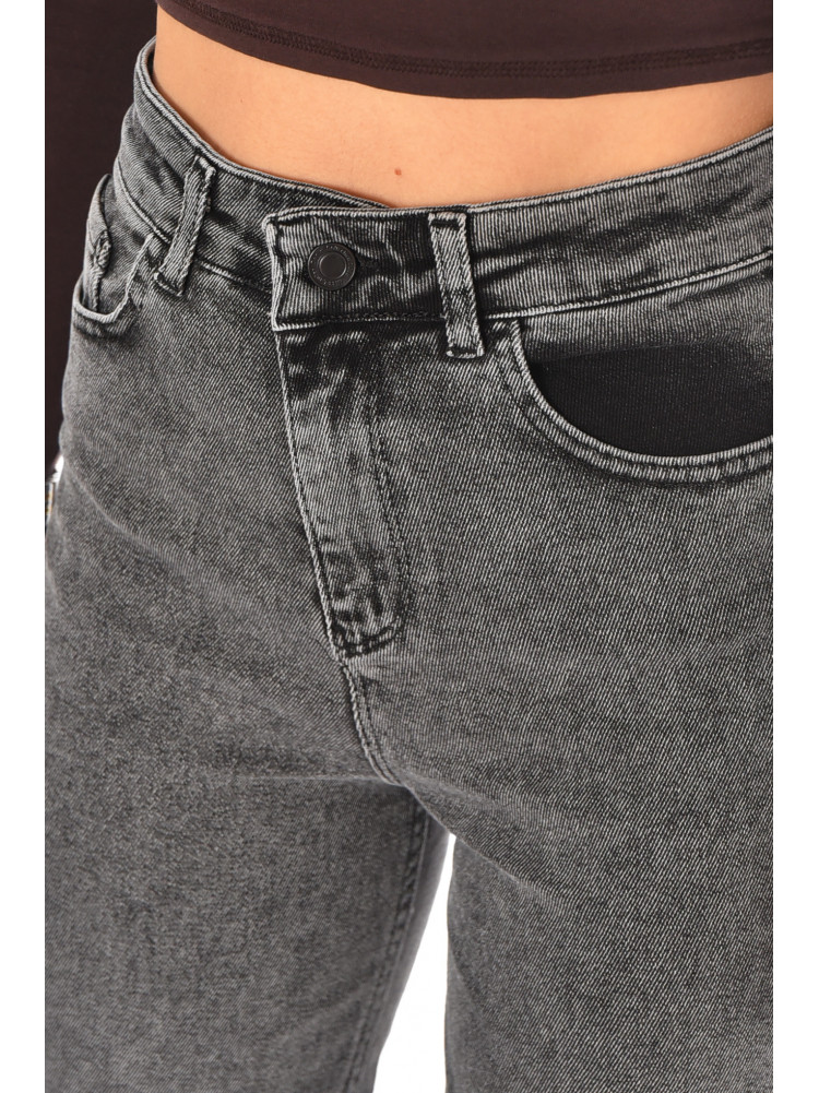 Джинсы женские однотонные серого цвета 1037 210769C