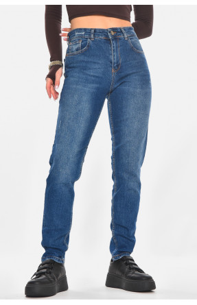 Джинсы женские однотонные синего цвета 1050 210770C