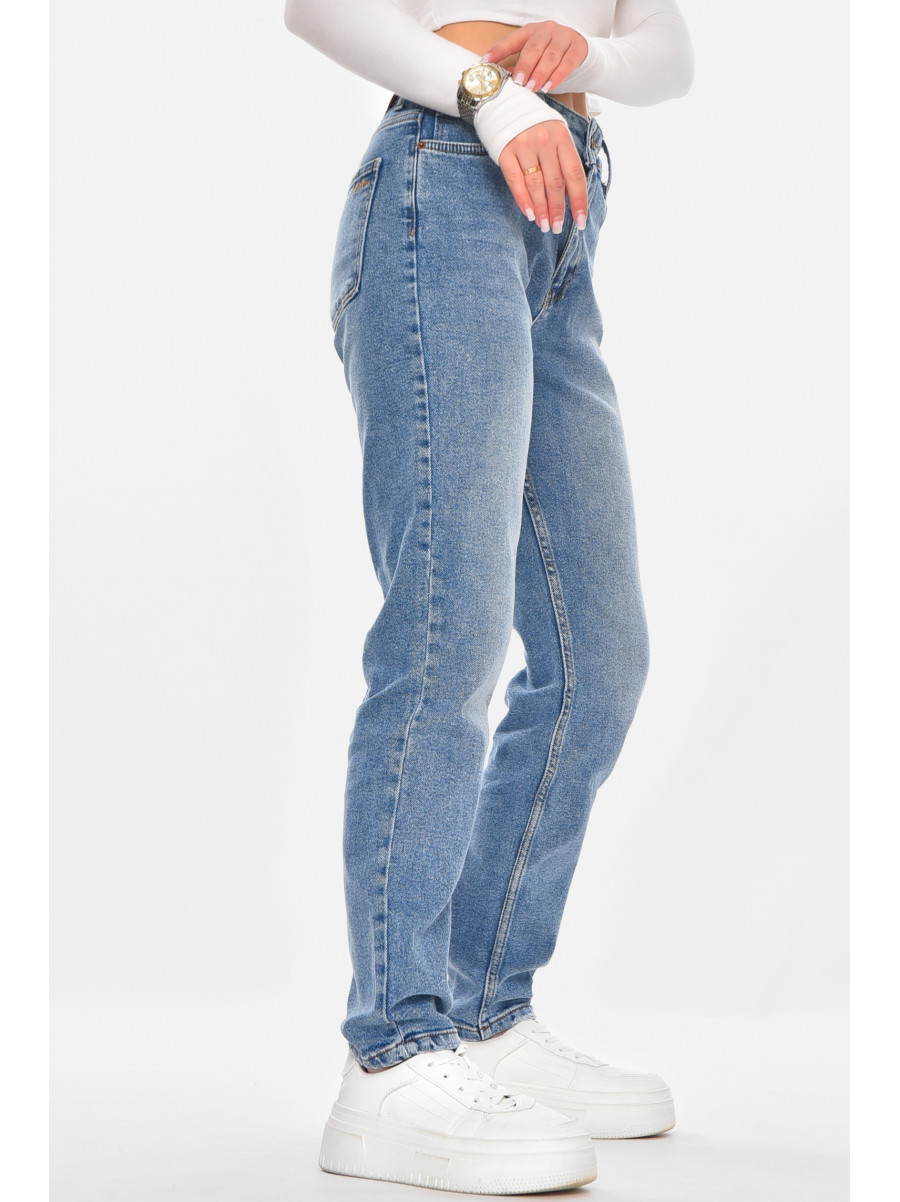Джинсы женские однотонные синего цвета 1130 210771C