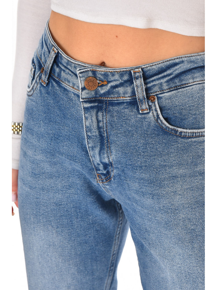Джинсы женские однотонные синего цвета 1130 210771C