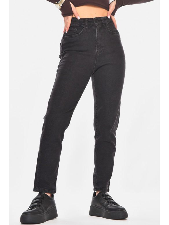 Джинсы женские однотонные черного цвета 0148 210773C