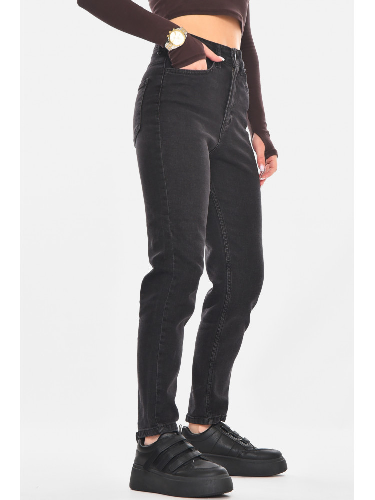 Джинсы женские однотонные черного цвета 0148 210773C