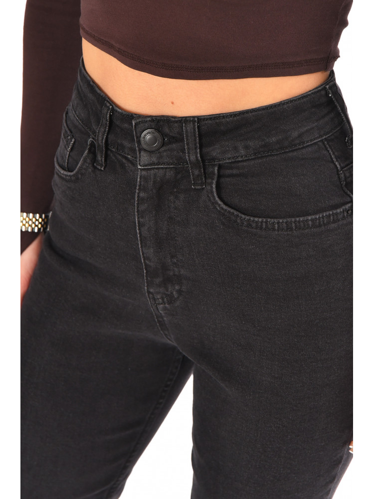 Джинсы женские однотонные черного цвета 0148 210773C