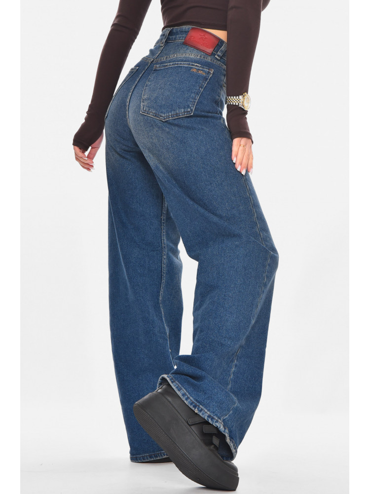 Джинсы женские однотонные синего цвета 1104 210776C