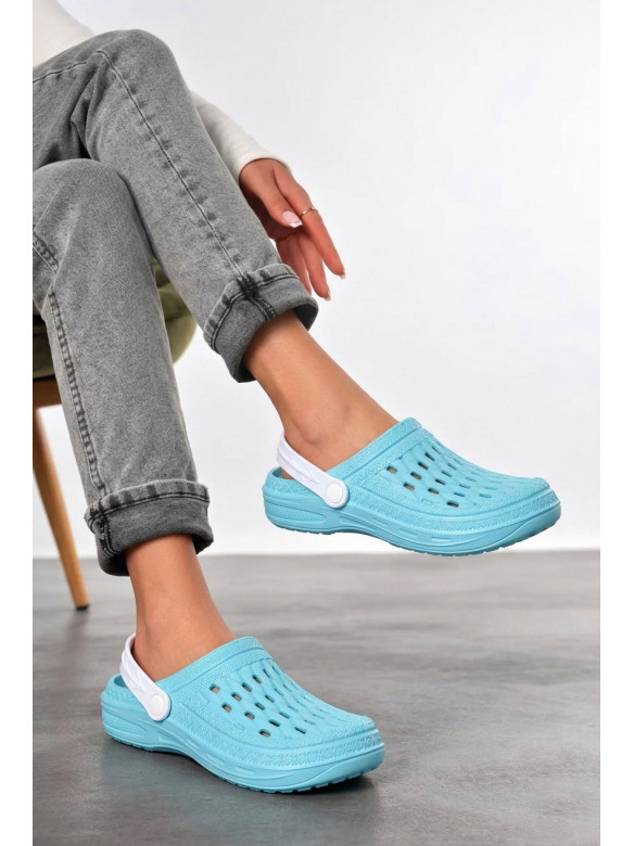 Крокси жіночі блакитного кольору ДС-62 210777C