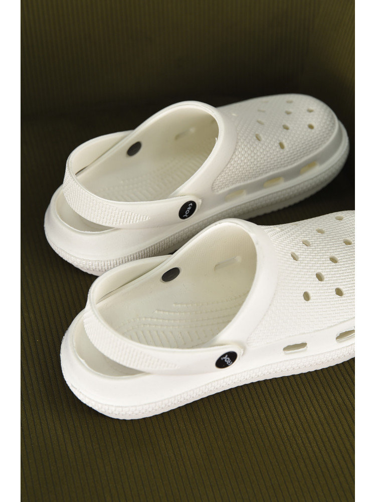Кроксы женские белого цвета С-98 210778C