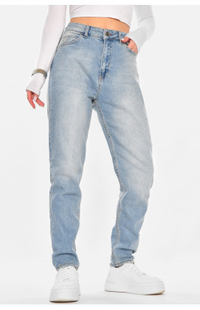 Джинсы женские однотонные синего цвета 3012 210779C