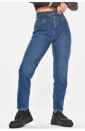 Джинсы женские однотонные синего цвета 2566 210780C