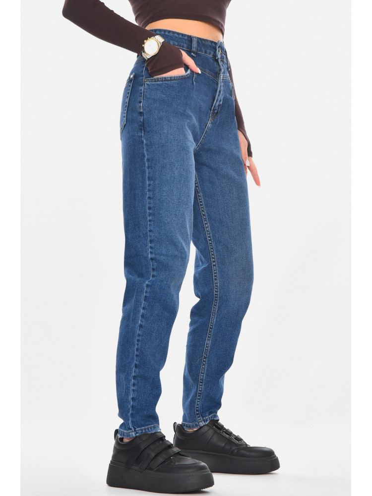 Джинсы женские однотонные синего цвета 2566 210780C