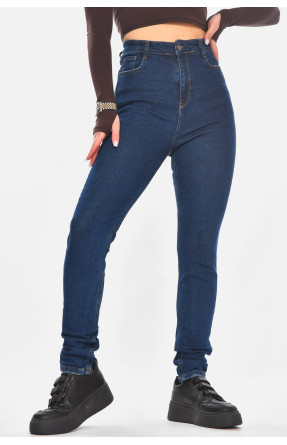 Джинсы женские однотонные темно-синего цвета 0964 210781C