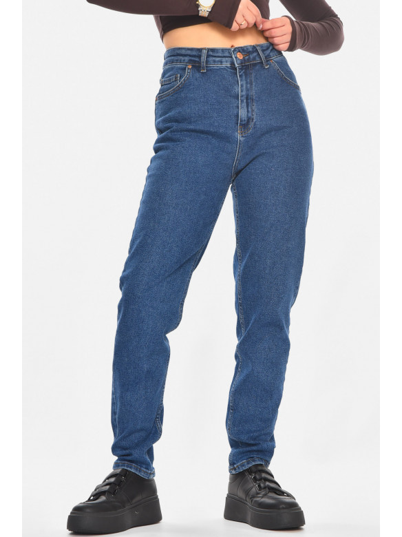 Джинсы женские однотонные синего цвета 207 210782C