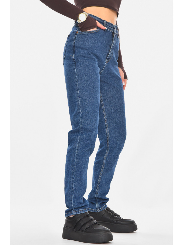 Джинсы женские однотонные синего цвета 207 210782C