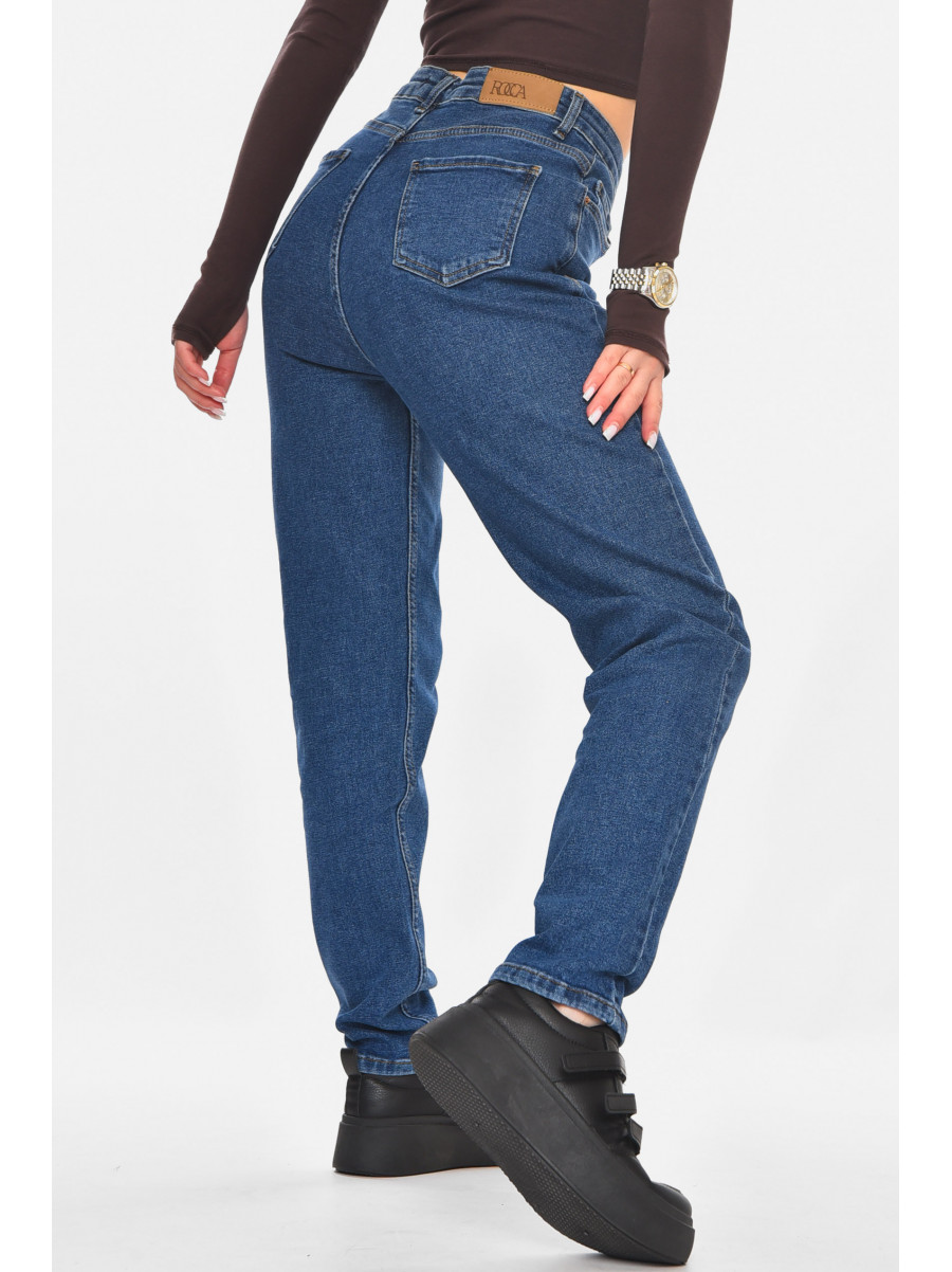 Джинсы женские однотонные синего цвета 207 210782C