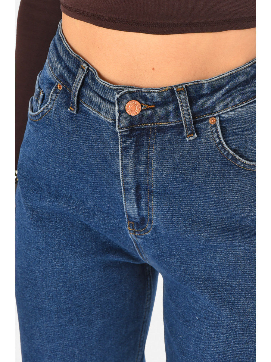 Джинсы женские однотонные синего цвета 207 210782C