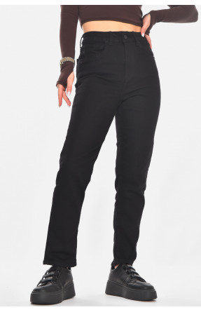 Джинсы женские однотонные черного цвета 00963/3 210783C