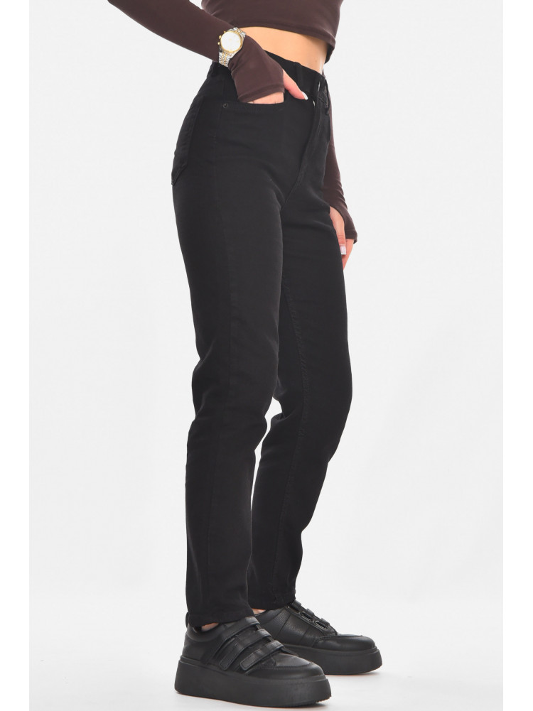 Джинсы женские однотонные черного цвета 00963/3 210783C