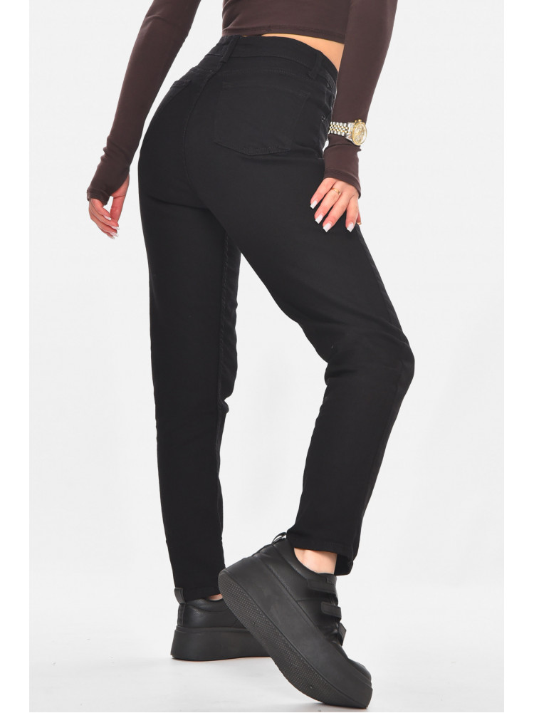 Джинсы женские однотонные черного цвета 00963/3 210783C