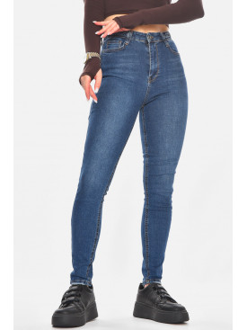 Джинсы женские однотонные синего цвета 0936 210784C