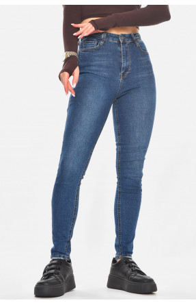 Джинсы женские однотонные синего цвета 0936 210784C