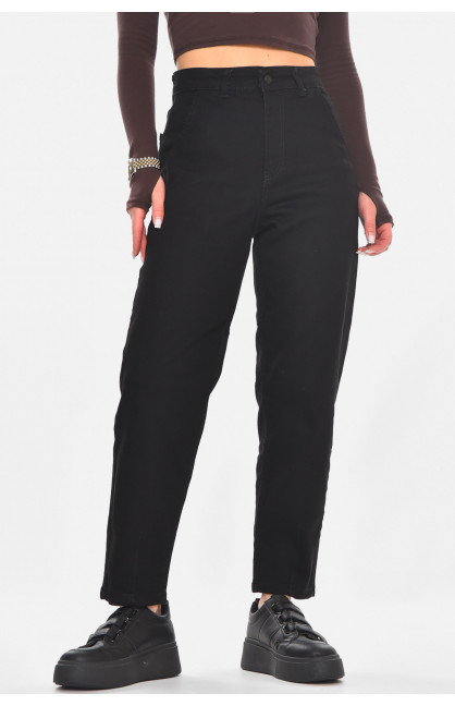 Джинсы женские однотонные черного цвета 1999 210785C