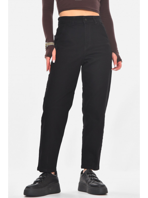 Джинсы женские однотонные черного цвета 1999 210785C