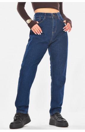 Джинсы женские однотонные тёмно-синего цвета 1906 210788C