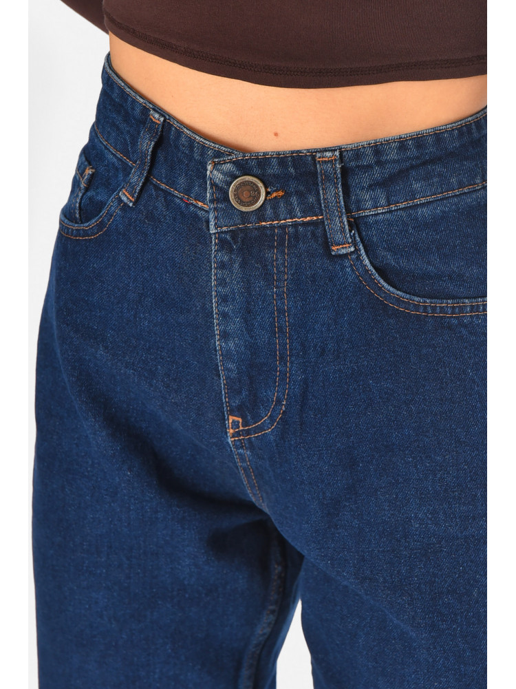 Джинсы женские однотонные тёмно-синего цвета 1906 210788C