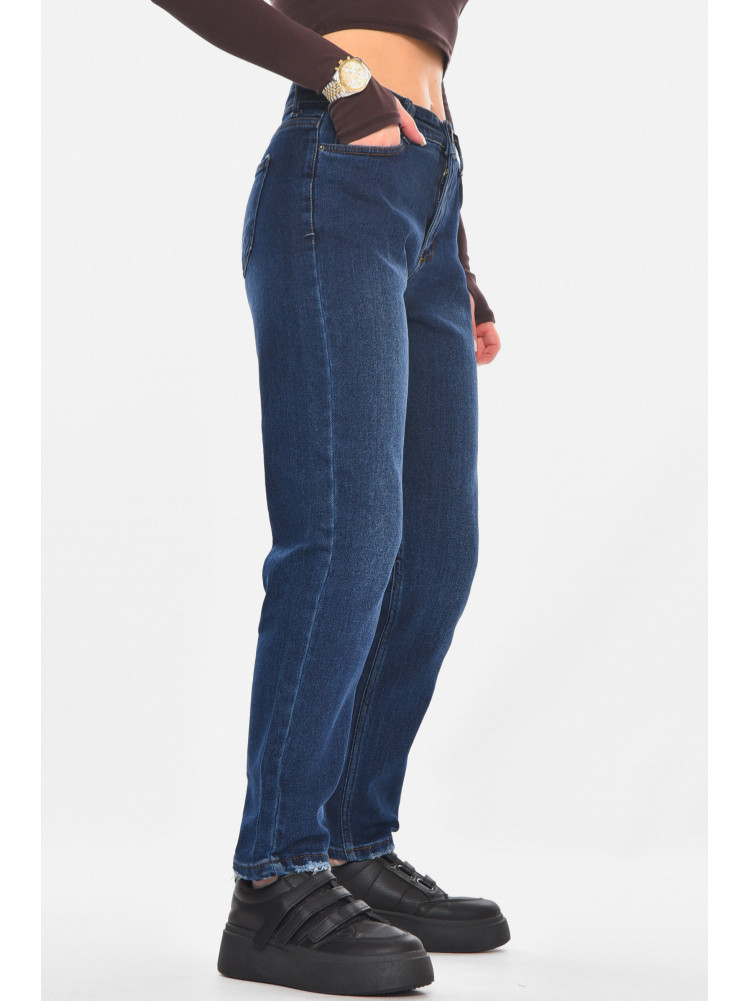 Джинсы женские однотонные синего цвета 1968 210792C