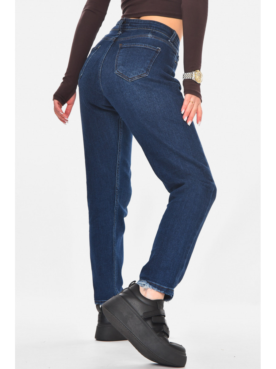 Джинсы женские однотонные синего цвета 1968 210792C