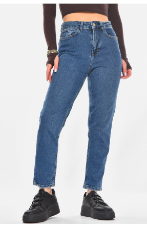 Джинсы женские однотонные синего цвета 0142 210793C