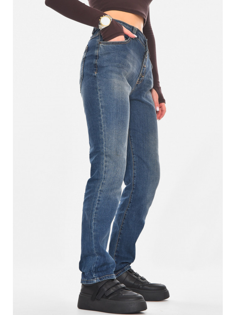 Джинсы женские однотонные тёмно-синего цвета 305 210794C