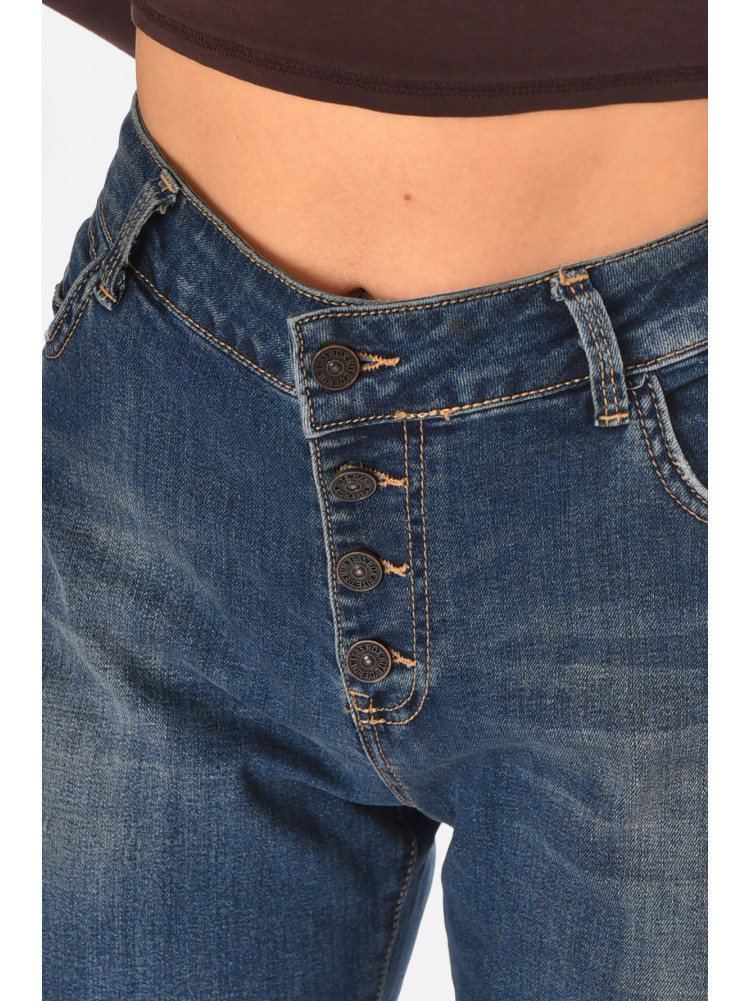 Джинсы женские однотонные тёмно-синего цвета 305 210794C