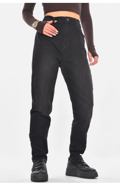 Джинсы женские однотонные черного цвета 3021 210795C