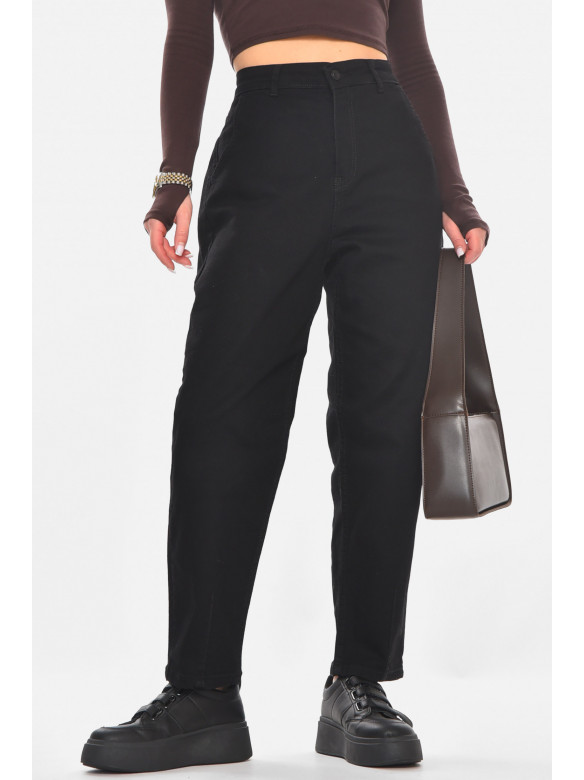 Джинсы женские однотонные черного цвета 1999 210796C