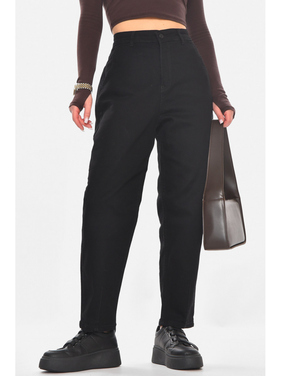 Джинсы женские однотонные черного цвета 1999 210796C