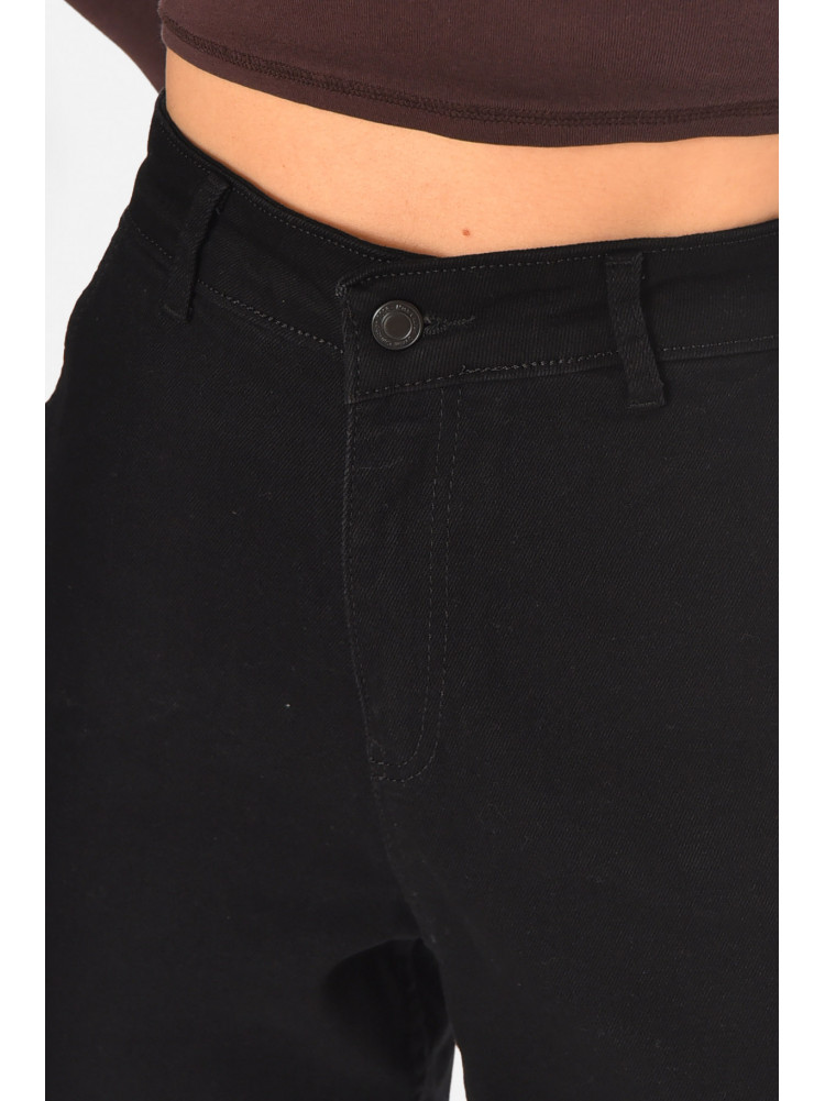 Джинсы женские однотонные черного цвета 1999 210796C